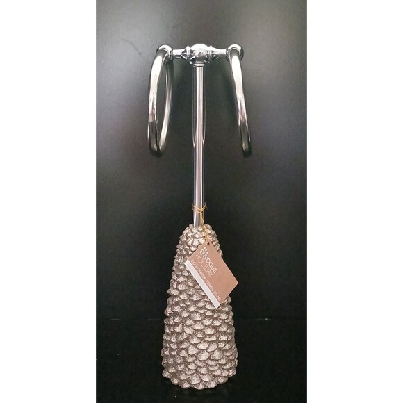 NEW Envogue Holiday Countertop Towel Stand Pinecone Style Silver & Gold Glitter - Picture 5 of 10